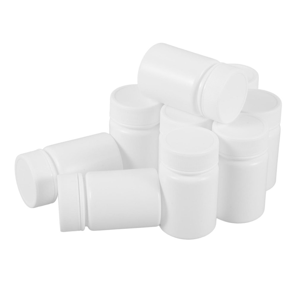 10pcs Medicine Storage Bottles Travel-Friendly Organizer for Pills and Liquid Medications Leak Design Secure Caps for Use