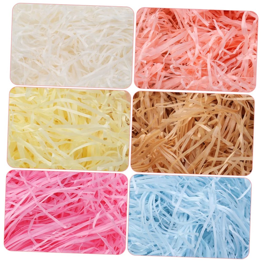 SOESFOUFU Natural Lafite Grass Paper Shred Filler 20g Pack Cut Paper for Wrapping Box Filling Candy Void for Occasions