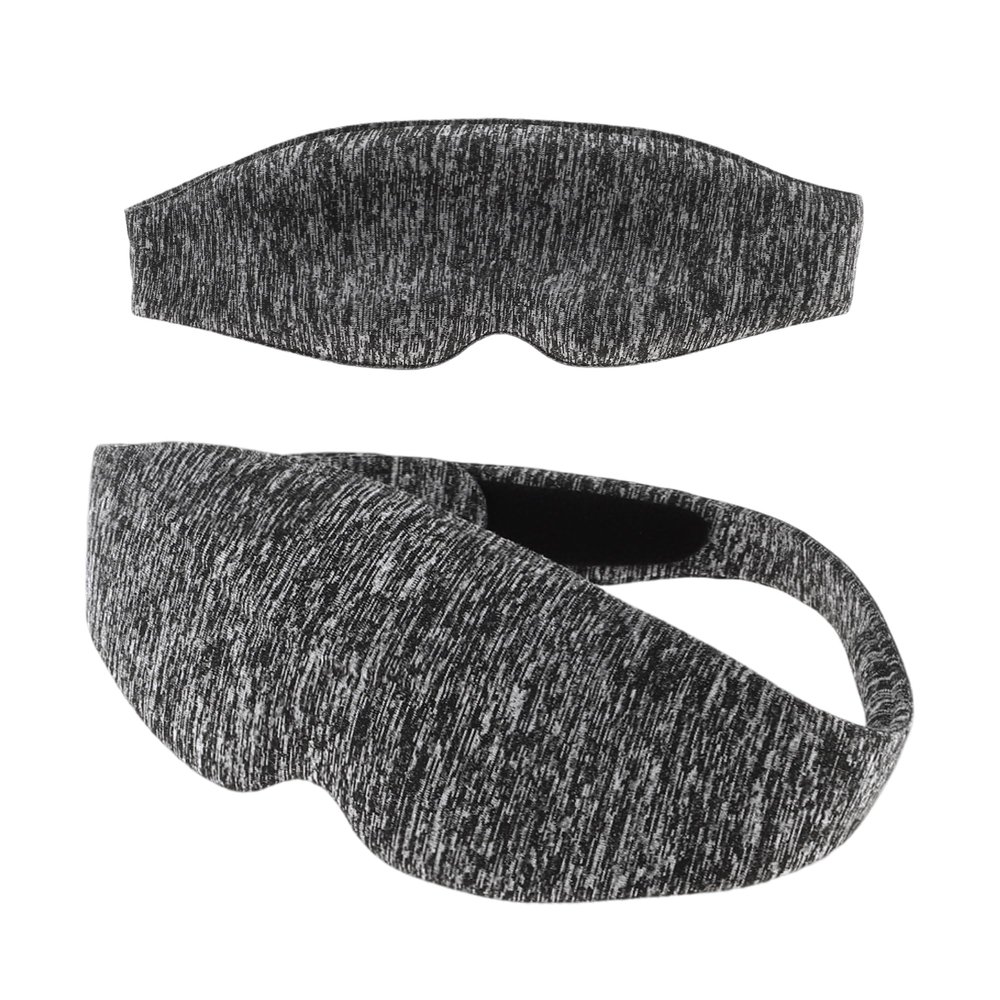 GLIDESMOOTH Sleep Eye Mask, Deep Contoured 3D Eye Covers, Light Block Out, Zero Pressure Blindfold for Men Women's, Adjustable Strap for Sleeping, Traveling, Gray
