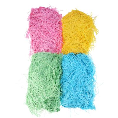 COOLHIYA 4pcs Lafite Grass Shredded Paper for Candy Box Tissue Paper Filler Light Absorbent