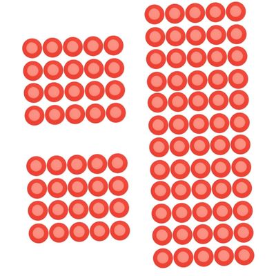 100pcs Silicone Covers Replacement Accessories for Professionals Easy to Install Comfortable Touch Red for and Doctors