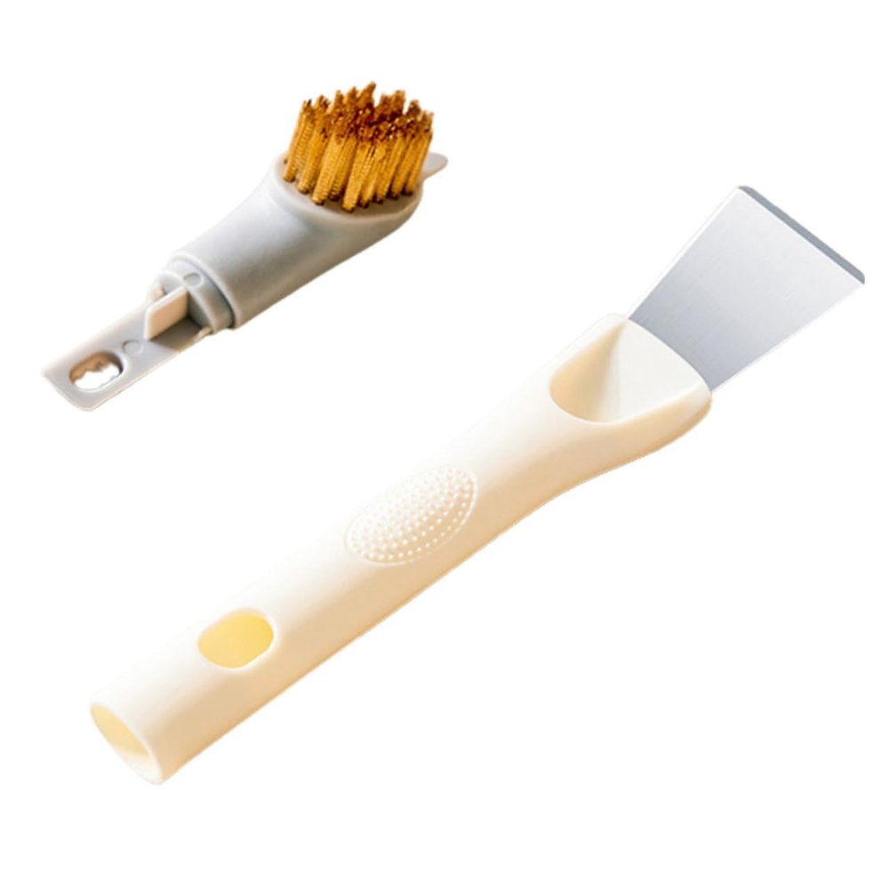 ORFOFE Pot Brush Handle Multi-Functional Kitchen Cleaning Brush for Stovetops Pots and Pans Strong Decontamination for Oil and Grime Three One Design