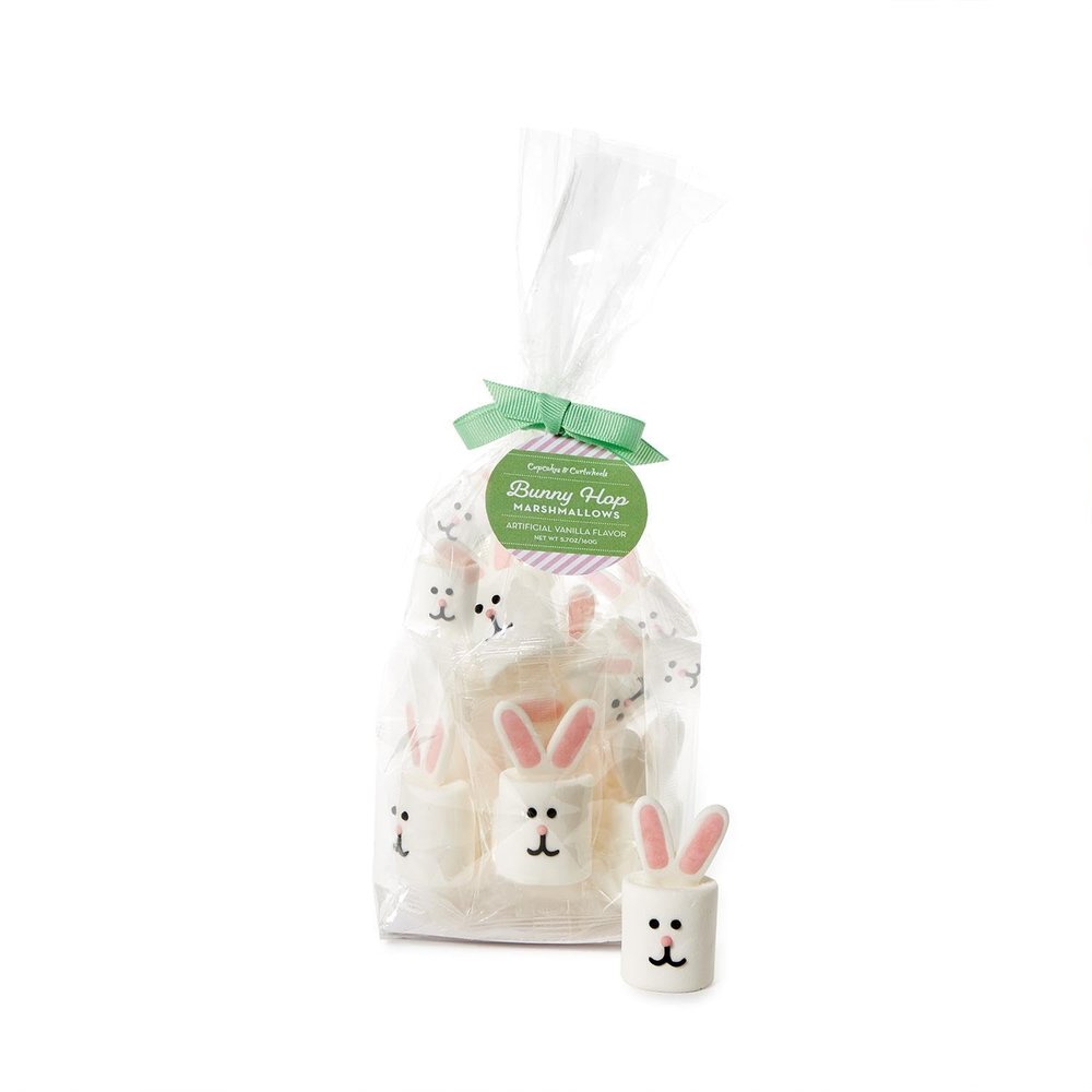 Two's Company Bunny Hop Vanilla Marshmallow Candy in Gift Bag, 4.2 oz./120g Sugar