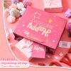 Powbrace 13" Pink + Black Happy Birthday Gift Bag with Tissue Paper and Greeting Card for Party,Happy Birthday Gift Bag for Men Women, Gift Bags Medium size(2 PCS Pink & Black) view 3