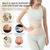 Allaugh Postpartum Belly Band for Women: Abdominal Binder Post Surgery, C Section Waist Trainer, New Mom Recovery Support, Tummy Tuck Pain Relief & Post Birth Core Compression,Medium,Beige view 2