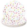 Whaline Confetti Sprinkle Paper Plate Cute Donut Disposable Plate Dessert Dinnerware Plates 9 Inch for Birthday Baby Shower Wedding Party Supplies Table Decor, 24Pcs view 1