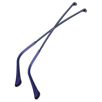 TOBBOMEY Metal Eyeglasses Replacement Temples Glasses Arms with Transparent Blue Covers Lightweight and Comfortable Easy to Install Durable Sunglasses Repair Parts