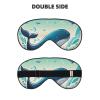 Whimsical Whale Print Sleep Eye Mask - Adjustable Design,Suitable for Sleeping Outdoor Camping Travel view 2