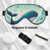 Whimsical Whale Print Sleep Eye Mask - Adjustable Design,Suitable for Sleeping Outdoor Camping Travel view 4