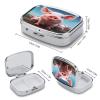 Small Pill Box 2 Compartment Medicine Pill Case Portable Funny Cute Pig Printed Pill Container for Pocket Or Purse Pill Box Metal Medicine Vitamin Organizer view 2