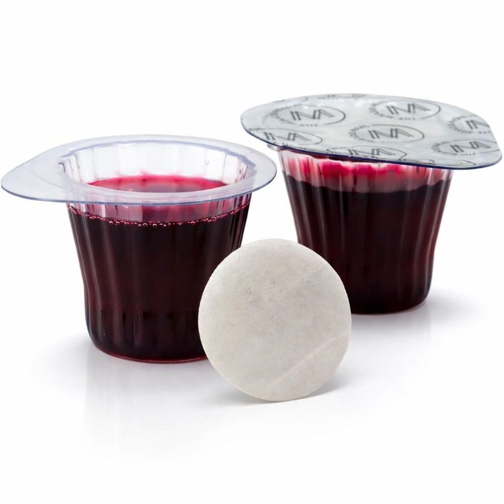 Pre Packaged Traditional Communion Cups | Box of 500 with Juice and Wafer