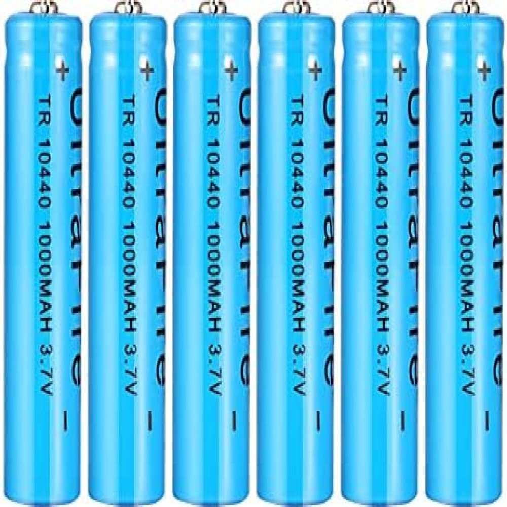 IEVEDIVB 10440 1000mAh 3.7V Li-ion AAA Batteries with Top for 6pcs
