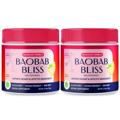 Baobab Bliss Powder, Baobab Bliss Supports Fitness & Healthy Lifestyle, Baobab Bliss Powder - Maximum Strength, All Natural Formula Powder, BaobabBliss Organic Powder Reviews (2 Pack)