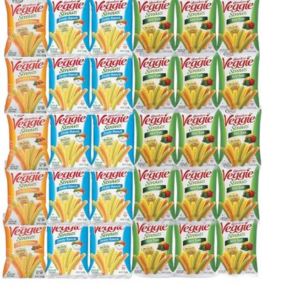Veggie~Straws Variety Pack, 30 Count - Assorted Flavors (Garden Sea Salt, Cheddar Cheese, Zesty Ranch)