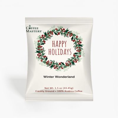 Coffee Masters Winer Wonderland Christmas Perfect Potfuls 1.5 oz Ground Coffee Packets (12 Pack)