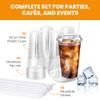StockHomery 32 Oz Plastic Cups With Lids and Straws, Iced Coffee Cups view 4