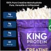 KING Protein 100% Pure Unflavored Creatine Monohydrate Powder | 5g per Serving | Vegan & Sugar Free | Creapure Monohydrate Creatine Powder & Scoop Included | 500g Bulk Bag, 100 Servings view 2