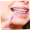 MUCKLILY 50pcs Interdental Cleaning Brushes for Cleaning Tool Soft Bristles Orange Green for Oral Care view 3