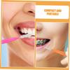 MUCKLILY 50pcs Interdental Cleaning Brushes for Cleaning Tool Soft Bristles Orange Green for Oral Care view 4