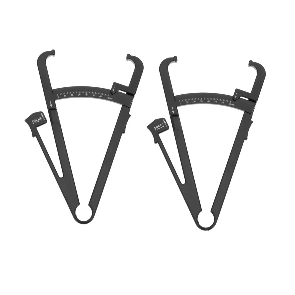 FRCOLOR 2pcs Handheld Skinfold Caliper Measurement Device for Men and Women Ruler for Accurate Testing Easy Use Measuring Instrument for All Ages