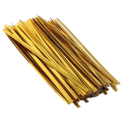 BUTIFULSIC 2400pcs Gold Candy Bags Sealed Cellophane Pouches Drawstring Ties Wrapping Ties for Treats Bread