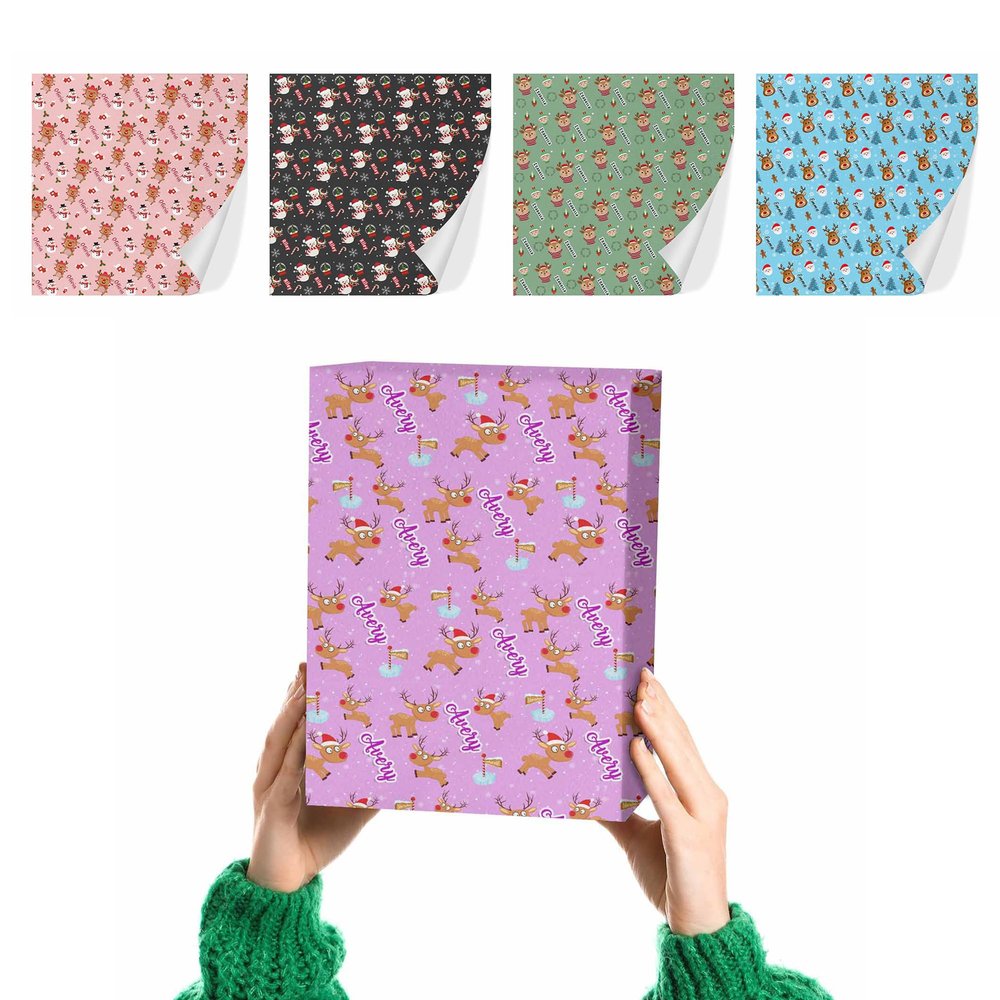 HALOCASHING Custom Name Wrapping Paper Christmas Personalized Paper, Customized Packaging Paper with Name, Colorful Personalized Wrap Paper for Kids Girlfriend Adults Party