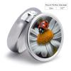 Ladybug Daisy Pill Box for Pocket Round Pill Box 3 Compartment Decorative Portable Travel Pill Holder Tablet Vitamin Organizer Mini Pill Case view 2