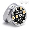 Simple Strokes of Flowers Pill Box for Pocket Round Pill Box 3 Compartment Decorative Portable Travel Pill Holder Tablet Vitamin Organizer Mini Pill Case view 2