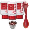 Barbecue Sauce 8 oz. (3-pack) Squeeze Bottle Resealable Container Bundle with Giri Plastic Spork and Stainless Steel Condiment Sauce Cup (3 Items) view 1