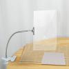 10"x6" Magnifying Glass with Clip, 4X Large Page Magnifier for Reading, Hands Free Magnifying Glass with 360 Degree Flexible Neck, Book Page Magnifier Glass Clip for Reading view 1