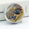 A Pair of Wild Turkeys Pill Box for Pocket Round Pill Box 3 Compartment Decorative Portable Travel Pill Holder Tablet Vitamin Organizer Mini Pill Case view 4