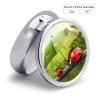 Funny Ladybug Umbrellas Pill Box for Pocket Round Pill Box 3 Compartment Decorative Portable Travel Pill Holder Tablet Vitamin Organizer Mini Pill Case view 2