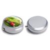Funny Ladybug Umbrellas Pill Box for Pocket Round Pill Box 3 Compartment Decorative Portable Travel Pill Holder Tablet Vitamin Organizer Mini Pill Case view 3