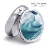 Waves Pill Box for Pocket Round Pill Box 3 Compartment Decorative Portable Travel Pill Holder Tablet Vitamin Organizer Mini Pill Case view 2