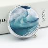 Waves Pill Box for Pocket Round Pill Box 3 Compartment Decorative Portable Travel Pill Holder Tablet Vitamin Organizer Mini Pill Case view 4