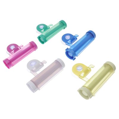Gogogmee 5pcs Cup Toothpaste Squeezer Creative Manual Roller for Facial Cleanser Cosmetics Multi-Function Bathroom Organizer Easy to Use