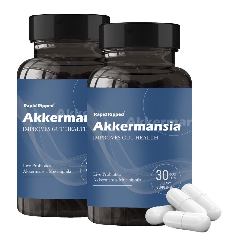 MAPUG Akkermansia Probiotic with Prebiotic Fiber - Increases GLP-1 Production, Delayed Release, Third-Party Tested, 100M AFU Live Strain for Gut Health for Men & Women (2pcs)