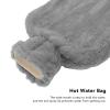 2000ML Hot Water Bag, Wide Mouth, High Density Injection Hot Water Bottle with Soft Cover, Easy to Use Hand Feet Warmer for Women Winter Use (Dark Gray) view 4