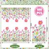 100 PCS Spring Floral Guest Napkins Disposable Flower Paper Napkins 3-Ply Watercolor Wildflower Napkin Hand Towels for Wedding Birthday Bridal Flower Themed Party Supplies,4.3 x 7.9 inch view 2