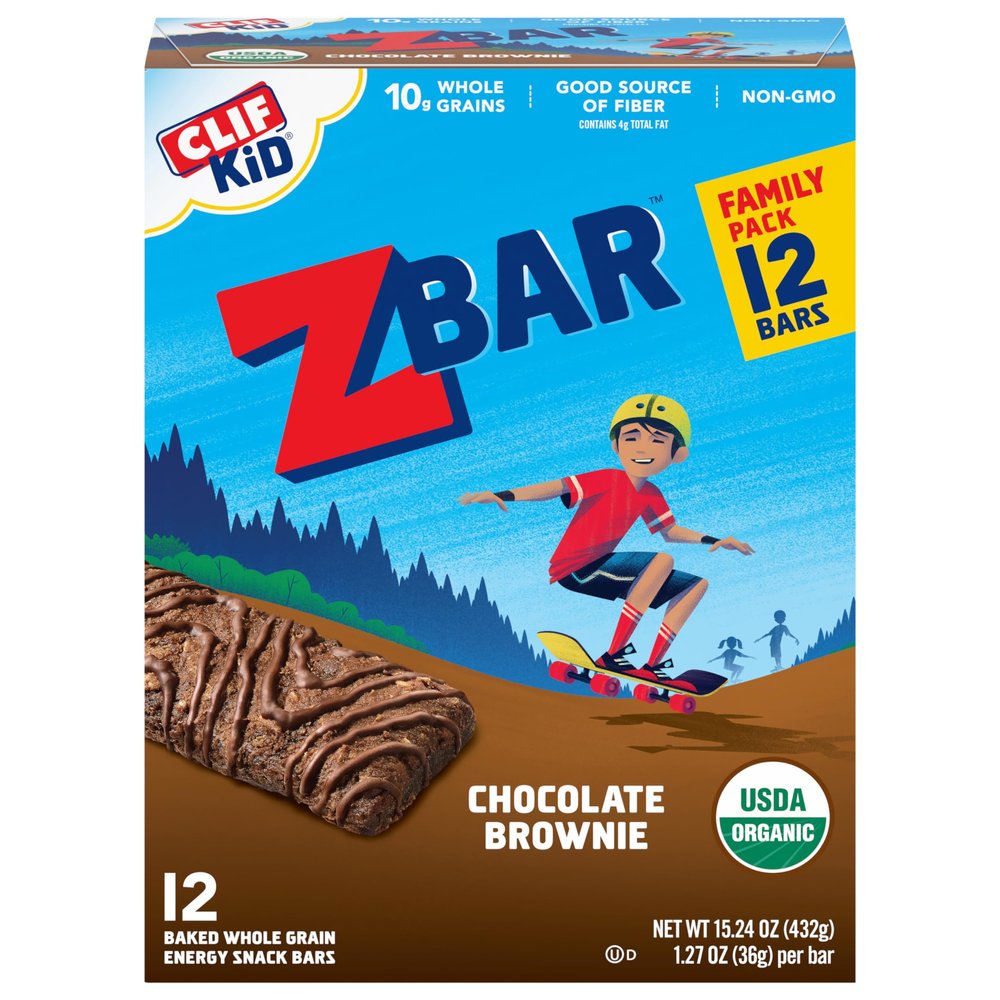 Cli.f Kid ZBar Chocolate Brownie 12 Pack 15.24 oz (Pack of 6)