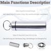 4pcs Metal Pill Case with Keychain - Waterproof Travel Pill Organizer, Portable Medicine Container for Outdoor Camping view 4