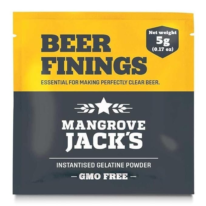 Mangrove Jack's Gelatin Powder Fining, 5g Single Dose Pack, 100 Bloom Type B, for Clarification of Beer and Wine
