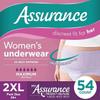 Assurance Women's Incontinence & Postpartum Underwear, 2XL, Maximum Absorbency 54 Count. (Pack of 1) view 1