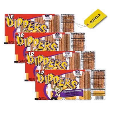 J.R. Dippers Cheese Dip & Breadsticks; Pretzel Sticks 4 Pack; 20 Count (J.R. Dippers Pretzel Sticks)