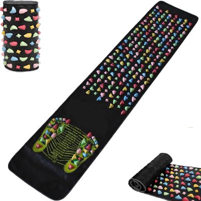 Reflexrelief Mat, Foot Massage Mat Acupressure, Acupoint Mat Ease Tiredness of The Muscle, Foot Acupressure Mat Feet Massage Pad, Reflexology Acupressure Massager Mat(120 * 35cm)