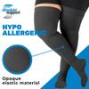 ABSOLUTE SUPPORT Plus Size Thigh Hi Compression Stockings for Men & Women 20-30mmHg, Opaque Over Knee Compression Socks with Wide Calf for Postpartum, Achilles Tendon, Embolism, DVT, Black, 3X-Large view 2