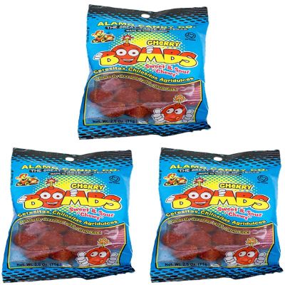 Alamo Cherry Bombs Mexican Candy Sweet & Sour, 2.5 Ounces (Pack of 3)