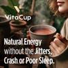 VitaCup Mushroom Coffee Alternative Instant Drink Mix | Mushroom Based Coffee Substitute for Natural Energy & Focus | Lions Mane, Yerba Mate, & Chaga | Cacao, Cinnamon, & B Vitamins | 30 Servings view 2