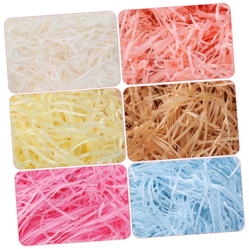 COOLHIYA 20g Colored Raffia Grass Paper Shred Filler for Candy Chocolate Packaging Bag for Birthdays Weddings Christmas and More