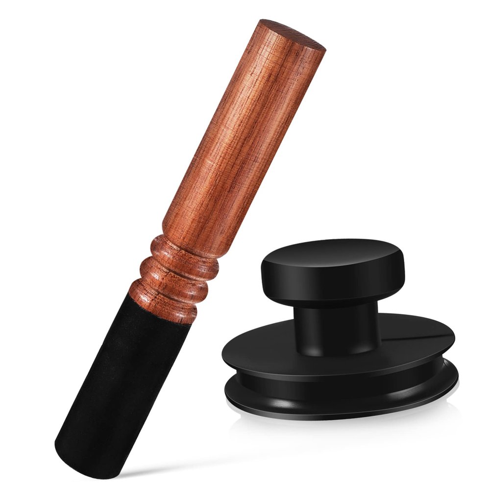 Levemolo Sound Bowl Cups with Leather Mallet Rubber Tool for Lifting Singing Bowls Accessories for Meditation and